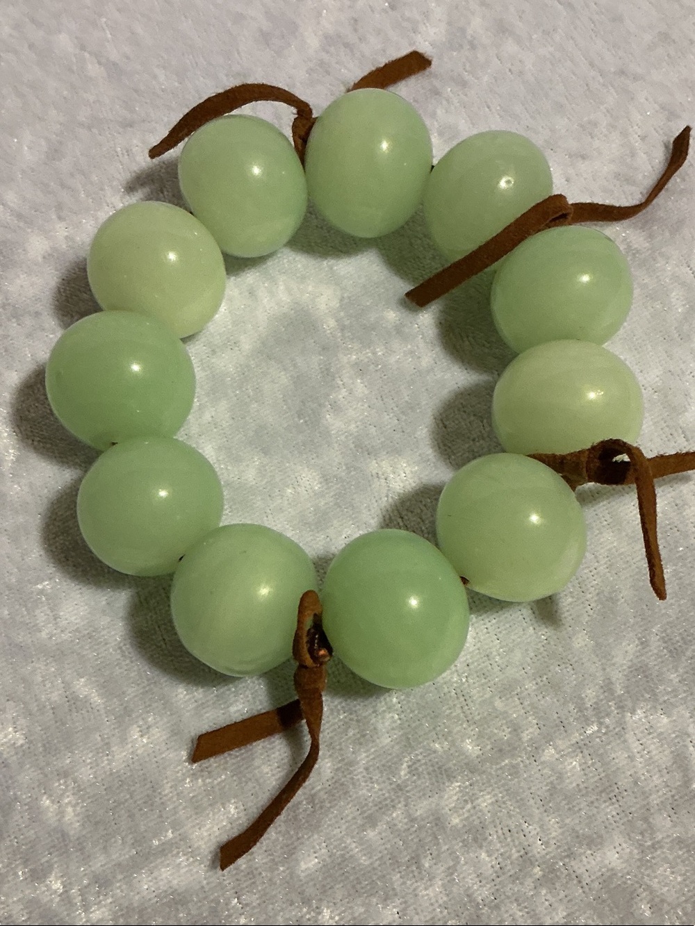 Mint Green Beaded Stretch Bracelet